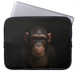 Svart 4 Luxe laptopsleeve, lugn schimpans Laptop Fodral