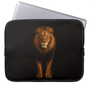 Svart 4 Luxe laptopsleeve, Majestätiskt Lejon Laptop Fodral