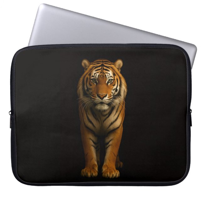 Svart 4 Luxe laptopsleeve, Noble Tiger Laptop Fodral (Framsidan)