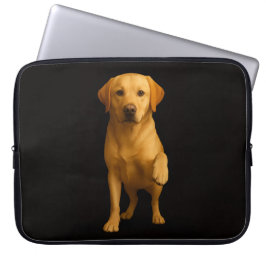 Svart 4 Luxe laptopsleeve, öm labrador Laptop Fodral