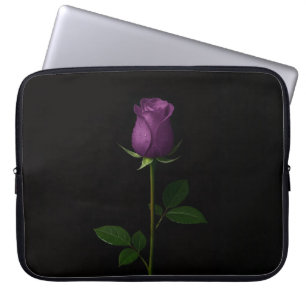 Svart 4 Luxe laptopsleeve, Royal Violet Rose Laptop Fodral