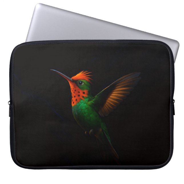 Svart 4 Luxe laptopsleeve, tuftad coquette Laptop Fodral (Framsidan)