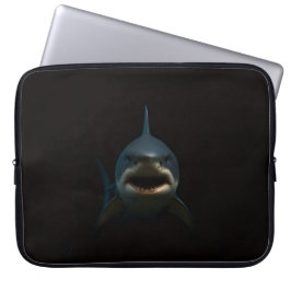 Svart 4 Luxe laptopsleeve, Vit haj Laptop Fodral
