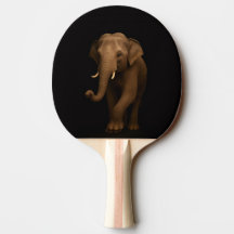 Svart 4 Luxe ping pong paddel, Indisk elefant