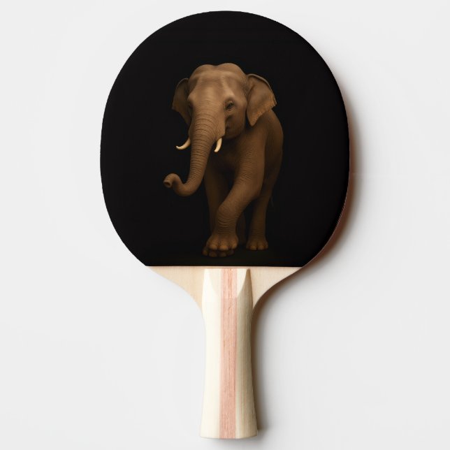 Svart 4 Luxe ping pong paddel, Indisk elefant Pingisracket (Baksidan)