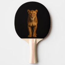 Svart 4 Luxe ping pong-paddel, Noble Lioness