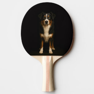 Svart 4 Luxe ping pong-paddle, Aussie Shepherd Pingisracket