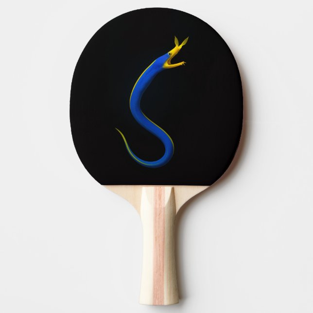 Svart 4 Luxe ping pong-paddle, Blå Bandål Pingisracket (Framsidan)