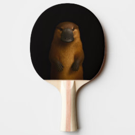 Svart 4 Luxe ping pong-paddle, Elegant Näbbdjur Pingisracket