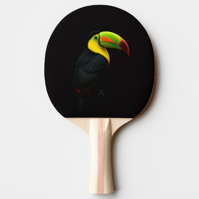 Svart 4 Luxe ping pong-paddle, Keel Billed Tucan Pingisracket (Baksidan)