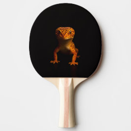 Svart 4 Luxe ping pong-paddle, Leopard Gecko Pingisracket