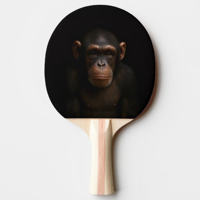 Svart 4 Luxe ping pong-paddle, Lugn Schimpans Pingisracket (Baksidan)