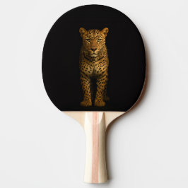 Svart 4 Luxe ping pong-paddle, Majestätisk Leopard Pingisracket