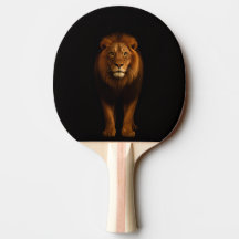 Svart 4 Luxe ping pong-paddle, Majestätiskt Lejon