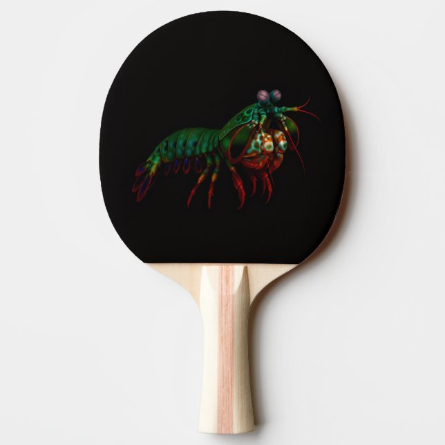 Svart 4 Luxe ping pong-paddle, Mantis Shrimp Pingisracket (Baksidan)