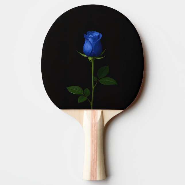 Svart 4 Luxe ping pong-paddle, Midnight Blue Rose Pingisracket (Baksidan)