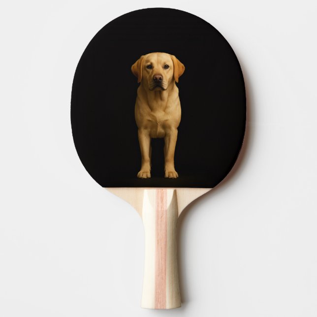 Svart 4 Luxe ping pong-paddle, Minimalistisk Labra Pingisracket (Framsidan)