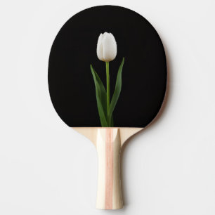 Svart 4 Luxe ping pong-paddle, Pärlvit Tulpan Pingisracket