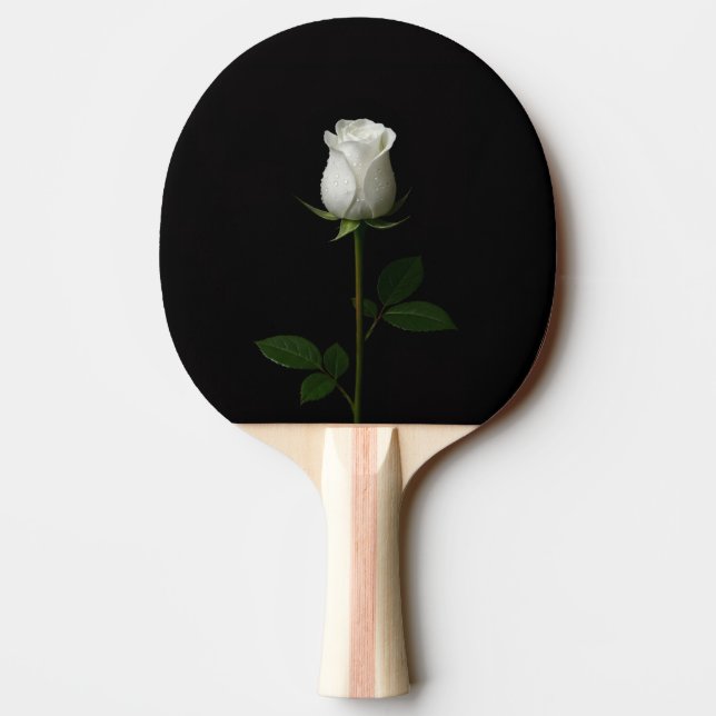 Svart 4 Luxe ping pong-paddle, Ren vit ros Pingisracket (Baksidan)