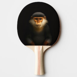 Svart 4 Luxe ping pong-paddle, Röd Douc Langur Pingisracket