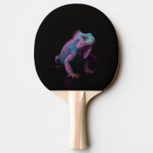 Svart 4 Luxe ping pong-paddle, Rosa Iguana