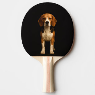 Svart 4 Luxe ping pong-paddle, Snäll Beagle Pingisracket