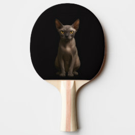 Svart 4 Luxe ping pong-paddle, Sphynx-katt Pingisracket