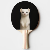 Svart 4 Luxe ping pong-paddle, Stilig Hermelin