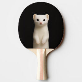 Svart 4 Luxe ping pong-paddle, Stilig Hermelin Pingisracket