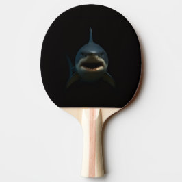 Svart 4 Luxe ping pong-paddle, Stor Vit Haj Pingisracket