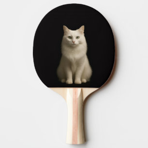 Svart 4 Luxe ping pong-paddle, turkisk angorakatt Pingisracket