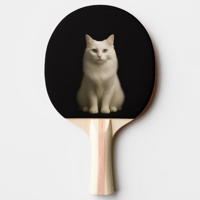 Svart 4 Luxe ping pong-paddle, turkisk angorakatt Pingisracket (Baksidan)