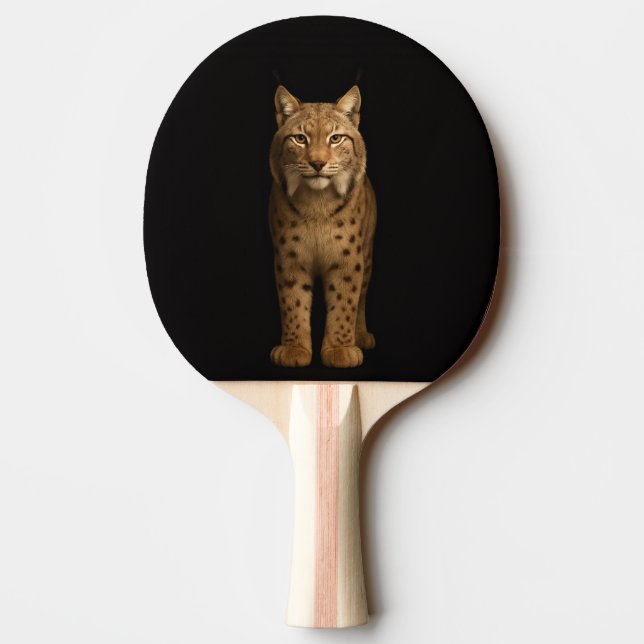 Svart 4 Luxe ping pong-paddle, Tyst Lodjur Pingisracket (Baksidan)