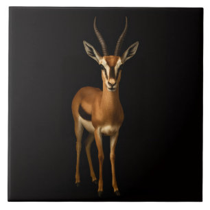 Svart 4 Luxe-platta med Elegant Gazella Kakelplatta