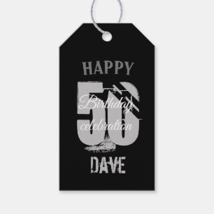 Svart 50-årsjubileum i alla åldrar, oavsett Tack Presentetikett