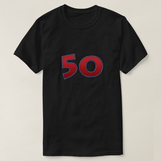 Svart 50:e Födelsedagsfesten T Shirt (Design framsida)
