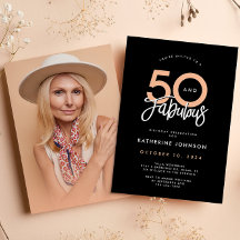 Svart 50 & Fabulous 50:e Födelsedagsfesten