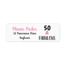 Svart 50-faldig 50-dagars Returadress