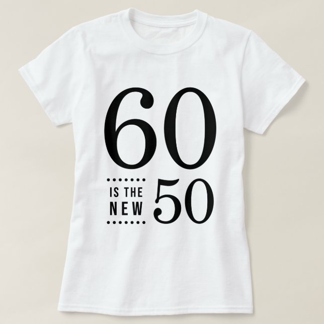 Svart 60-årsjubileum är de nya 50 t shirt (Design framsida)