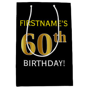 Svart 60th födelsedag för Fauxguld +