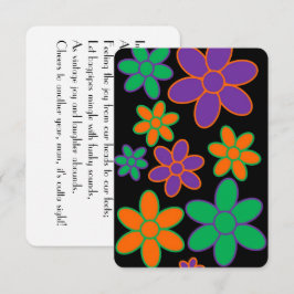 Svart 70-årskort för skotsk Dikt i Stil