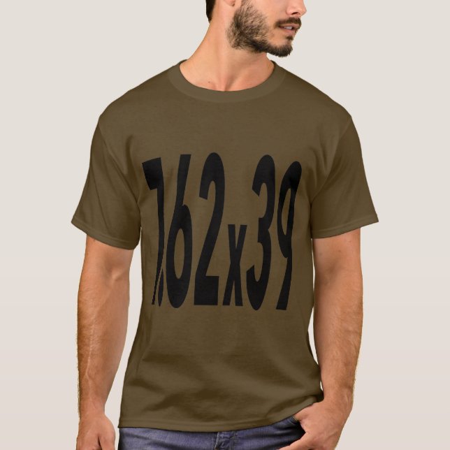 svart 7.62x39 tee shirt (Framsida)