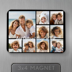 Svart 9-fotofyrkantsfärgning - med skript vitt magnet