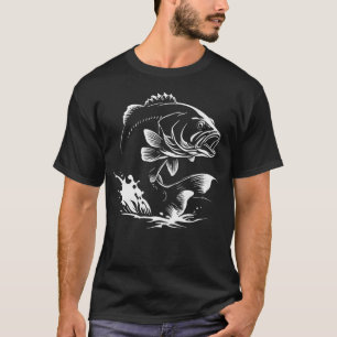 Svart Abborre Fiske T Shirt