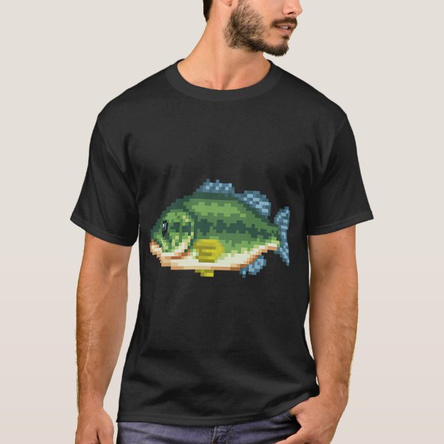 Svart abborre t shirt (Framsida)