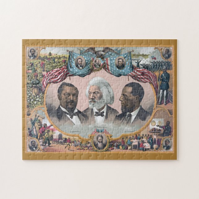 Svart abolitionist Heroes, Frederick Dougla$$ Pussel (Horisontell)