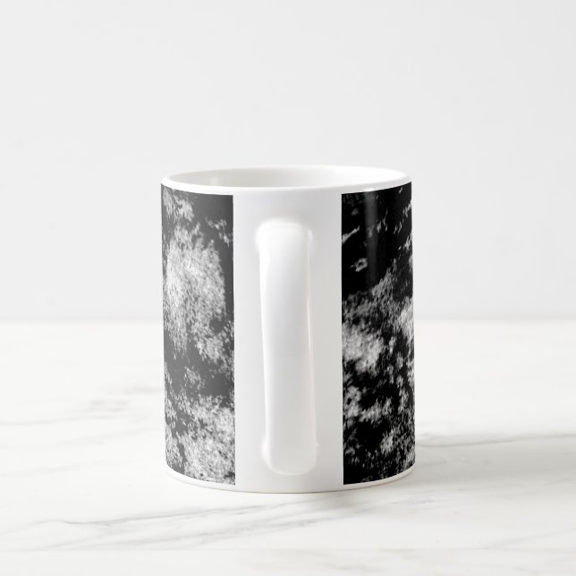 Svart abstrakt design kaffemugg (Handtag)