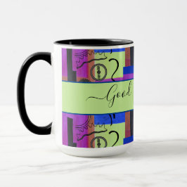 Svart Abstrakt för Pappa Bright Ringer 15 oz Mugg