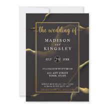 Svart Abstrakt 🖤 ✨ Inky Alcohol Fab Budget Bröllo