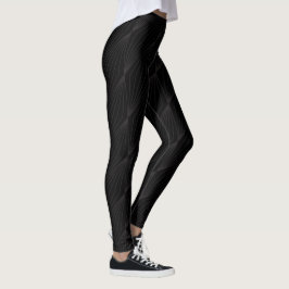 Svart Abstrakt Leggings